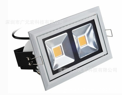 LED方形可調角度20W30W泛光燈90度旋轉筒燈40W雙孔旋轉投光燈