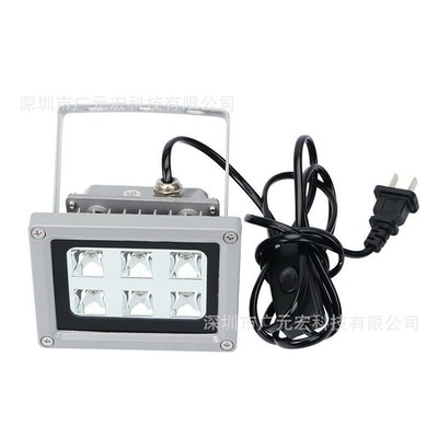 6顆18W LED格子投光燈 防水植物生長(cháng)燈全光譜波段格子燈 英規插頭