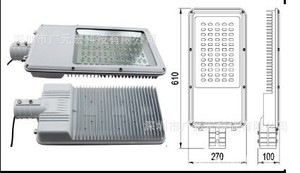 廣元宏 供應中高檔60W75w LED路燈 晶元芯片 放水電源等級IP65